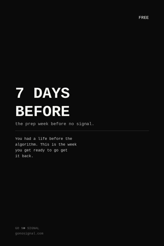 7 Days Before — Free Prep Guide